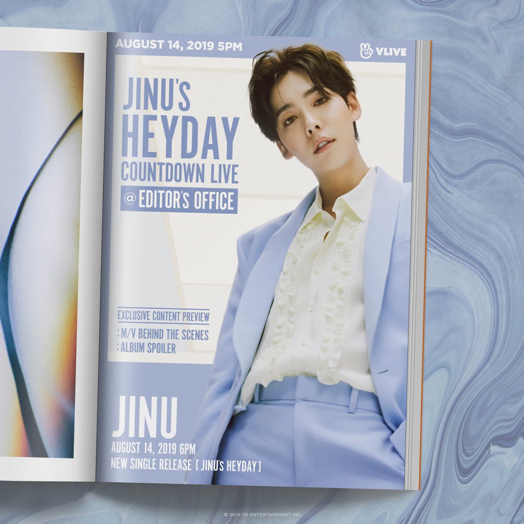 #JINU #김진우 #WINNER #위너 #JINU_HEYDAY_COUNTDOWNLIVE #AT_EDITOR_OFFICE #20190814_5PM #VLIVE #NEWSINGLE #JINU_HEYDAY #20190814_6PM #YG