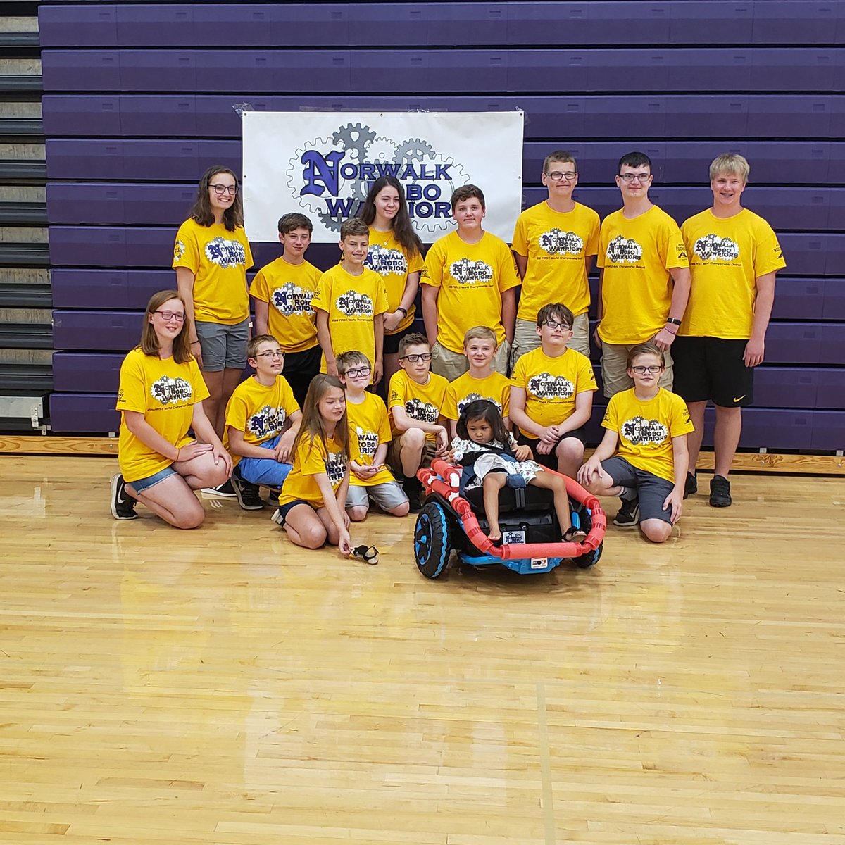 NRobowarriors's tweet photo. The Norwalk Robowarriors presented their wheelchair they have been working on this summer to a very deserving young lady tonight.  @FTCTeams #JDinspire #morethanrobots @ftc_iowa @FIRSTweets @NorwalkCH @NorwalkSchools https://t.co/xIGQil4aeZ