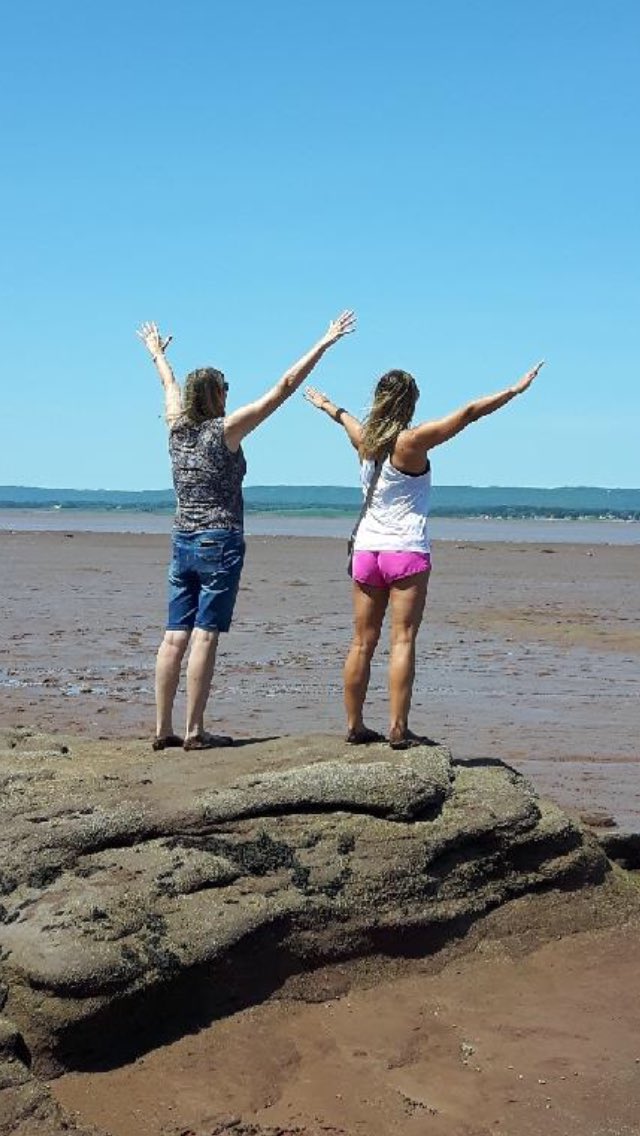 AngebakerBaker's tweet photo. At our happy place in Annapolis Valley on the mud flats of the Bay of Fundy! #timewithparents #priceless https://t.co/YCWvD6GAbM