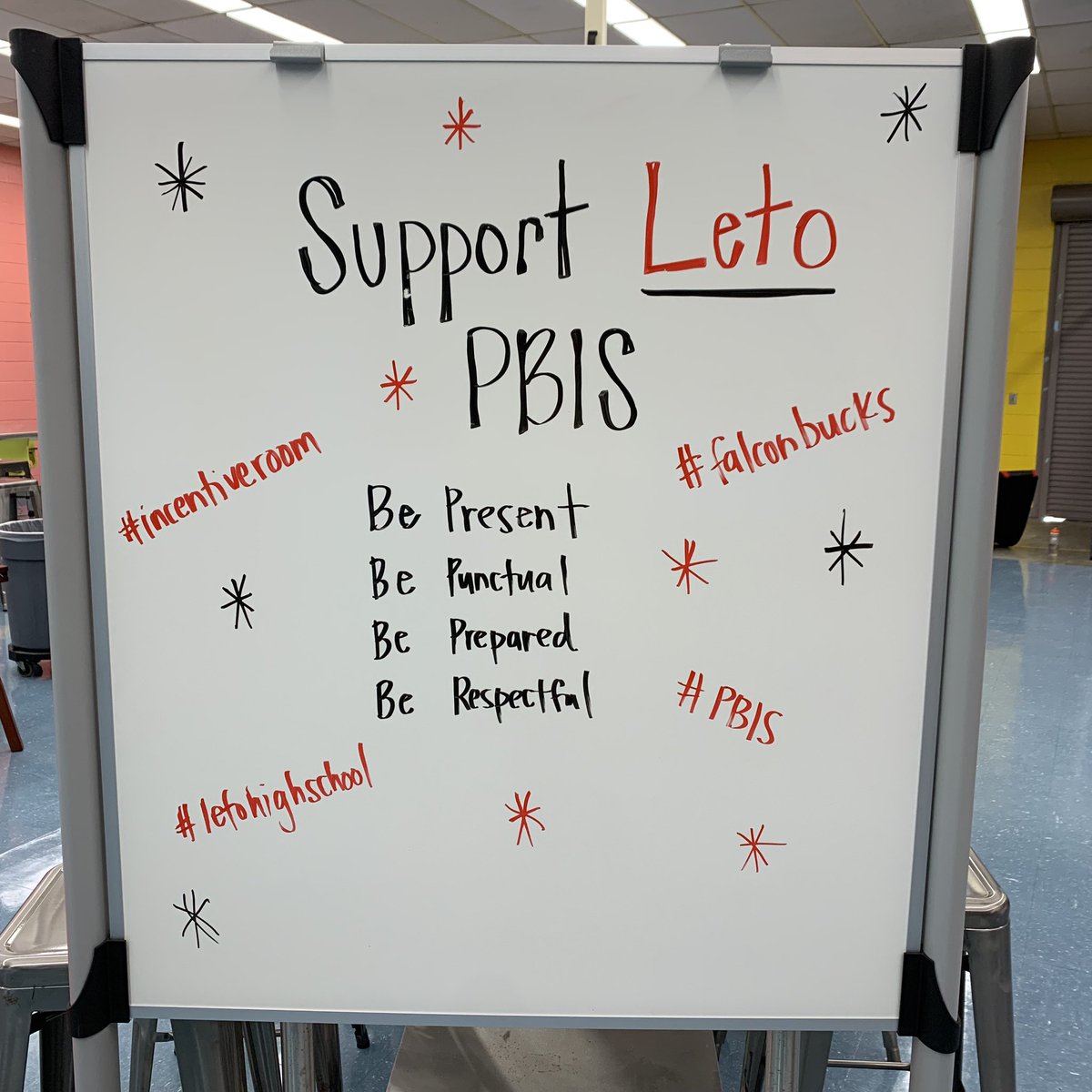 Team 18 had fun supporting PBIS in the new incentive room! Also, thank you to Senior Class for our awesome lunch!! #falconchallenge #PBIS @LHSMcCoy @LHSKleinTime <a href="/HCPSArea2/">HCPS Area 2</a> <a href="/LetoHighSchool/">Leto High School</a>