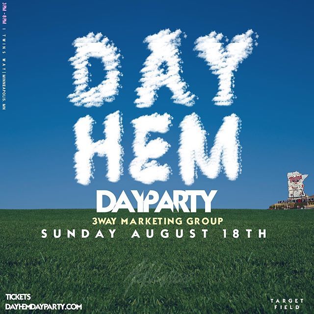 DjAdvance's tweet photo. 3MG
Presents
8.18.19
#DAYHEM at TARGET FIELD!
Yes you heard right. Twins StadiumβΌοΈ @3WayMG is so blessed to have the opportunity and to give the city something new. This is for the whole city and we would love to see you all here!
Food x Games x Drinks⦠https://t.co/kpSEbmJFJo https://t.co/ZS9z940YrS
