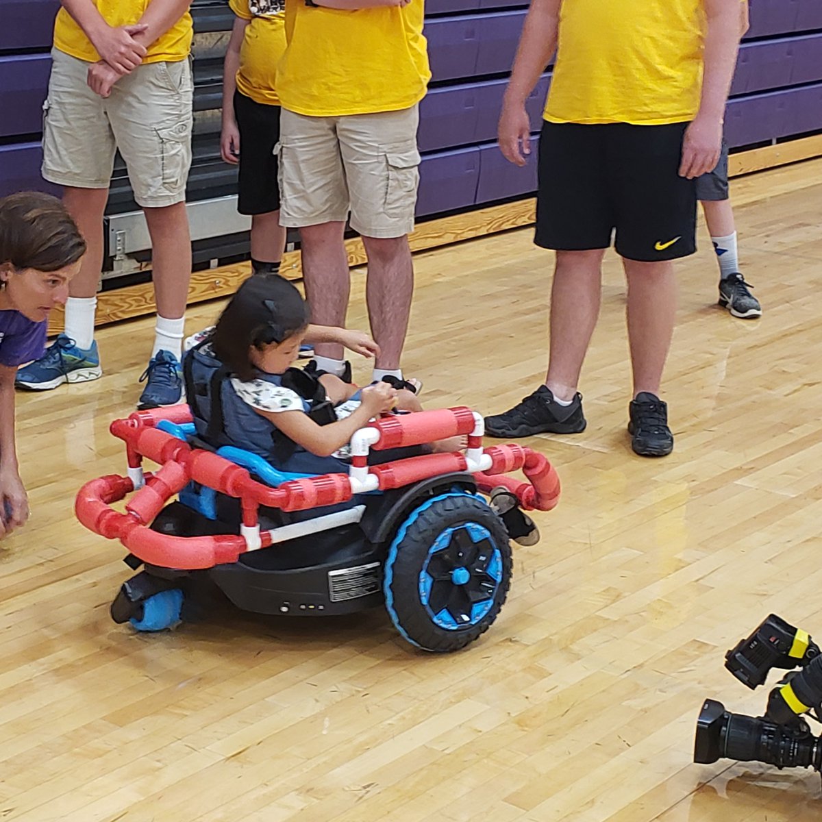 NRobowarriors's tweet photo. The Norwalk Robowarriors presented their wheelchair they have been working on this summer to a very deserving young lady tonight.  @FTCTeams #JDinspire #morethanrobots @ftc_iowa @FIRSTweets @NorwalkCH @NorwalkSchools https://t.co/xIGQil4aeZ