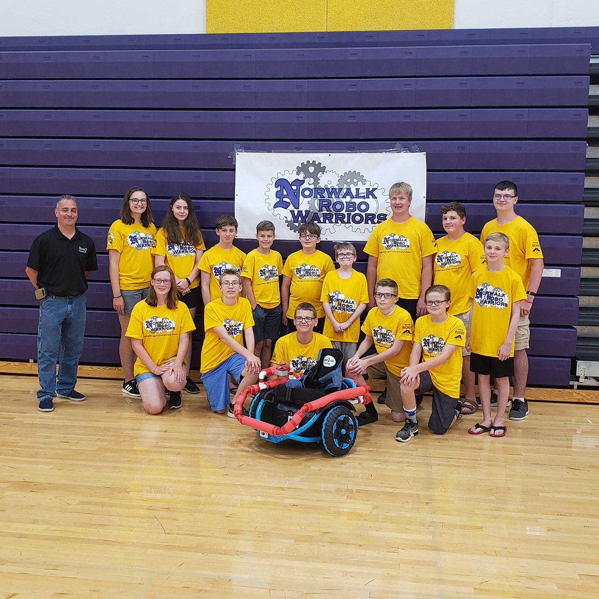 NRobowarriors's tweet photo. The Norwalk Robowarriors presented their wheelchair they have been working on this summer to a very deserving young lady tonight.  @FTCTeams #JDinspire #morethanrobots @ftc_iowa @FIRSTweets @NorwalkCH @NorwalkSchools https://t.co/xIGQil4aeZ