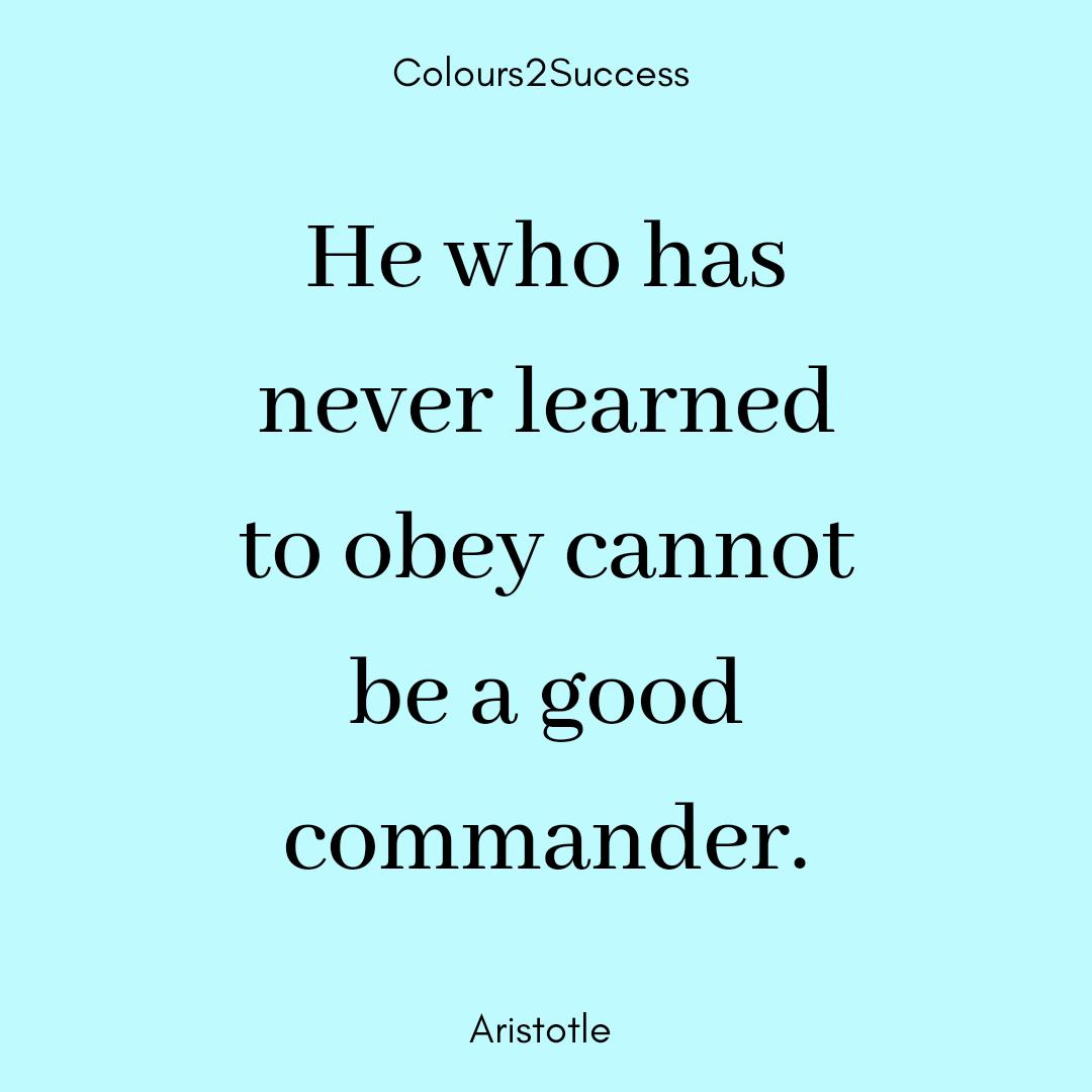 Colours2Success's tweet photo. Please #obey to become a #good #commander. 
@harshdeepkale 
@VayamReaderClub https://t.co/TP376cBA1T