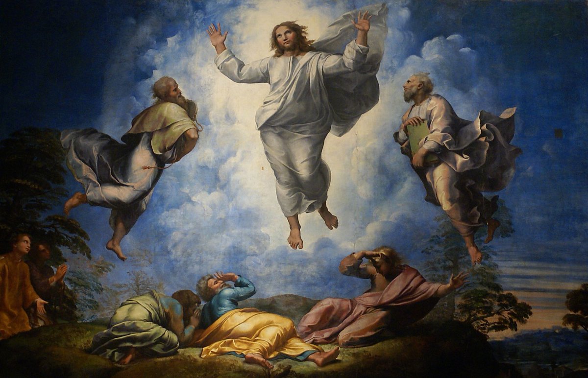 ofgoodcounsel's tweet photo. “While Jesus was praying his face changed in appearance and his clothing became dazzling white.” -Luke 9:29 #GospeloftheDay #MassToday #Transfiguration “The Transfiguration” by Raphael (1516) https://t.co/7M7ebNvvwT