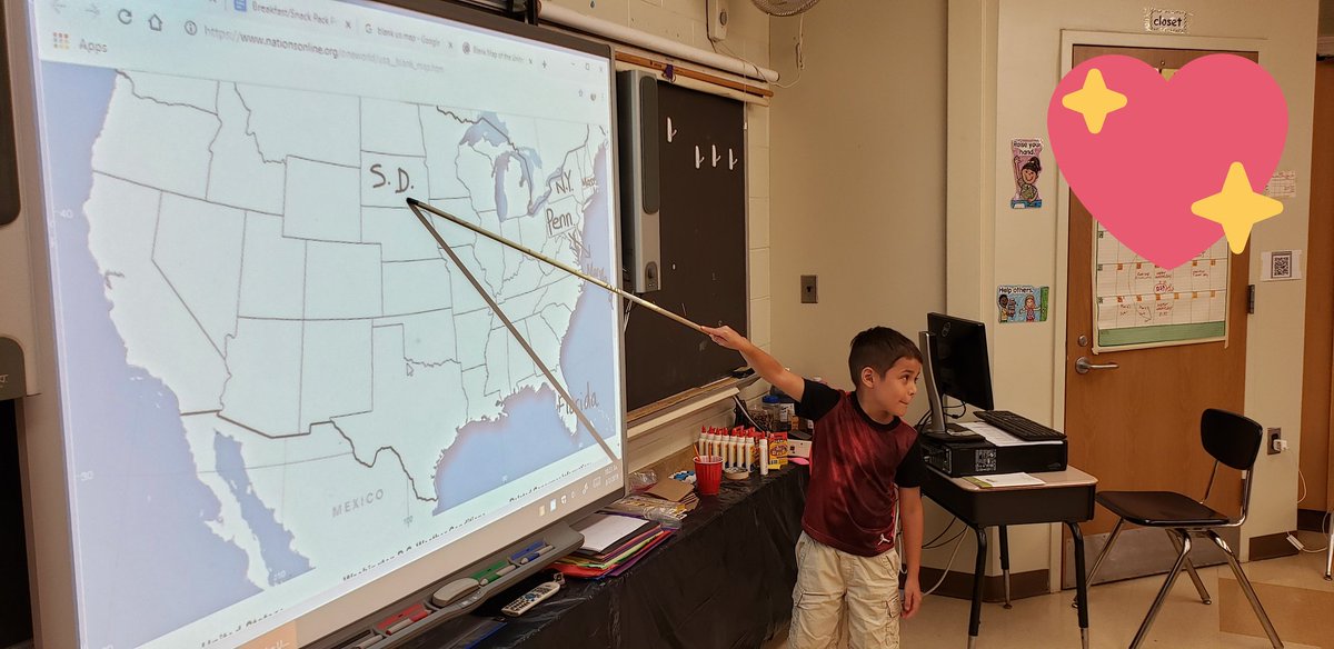 Ms.Breuer's class shows off their love of map skills.