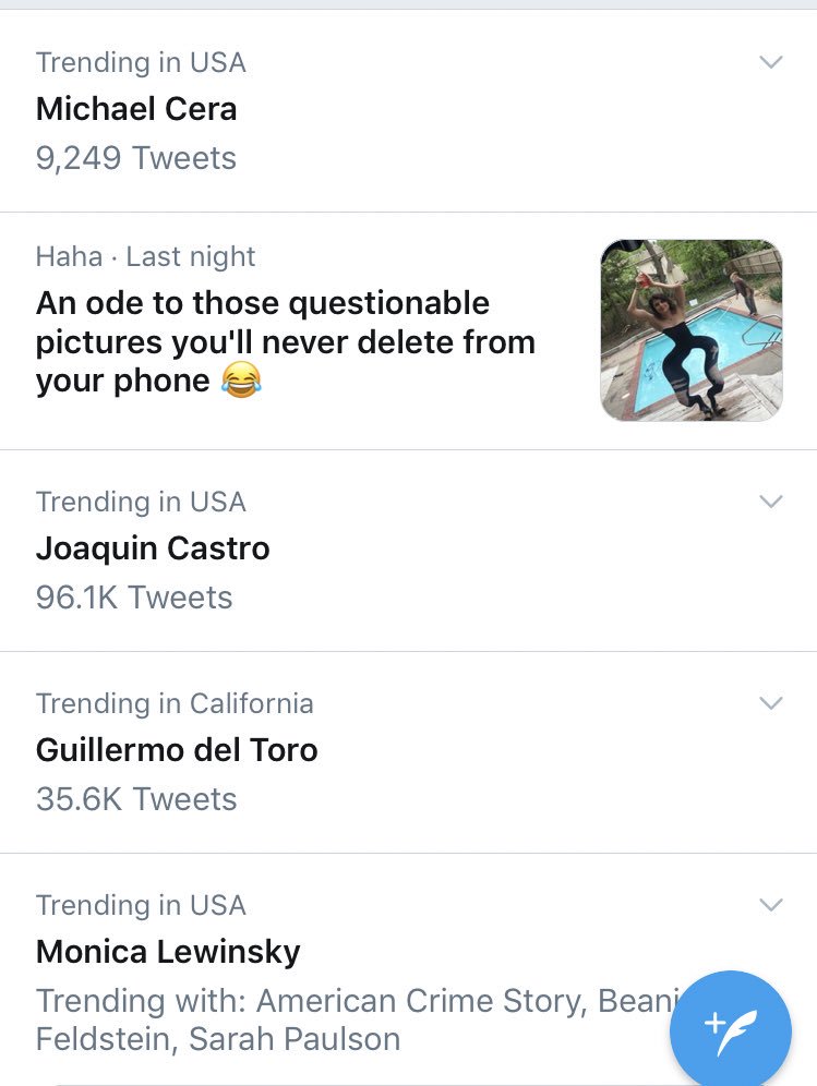 Twitter Trending lists are hilarious if you imagine them as nightclub features in a Stefan sketch.

“This club has everything...