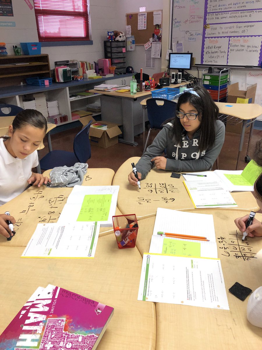 ESeanez_SMS's tweet photo. Finding the Least Common Denominator (LCD) 👀 while we were adding and subtracting mixed fractions @Socorro_Middle #TeamsSISD #mathisfun #DareToBeAmazing #makepositivechoices https://t.co/I4Uz6XQ6hM