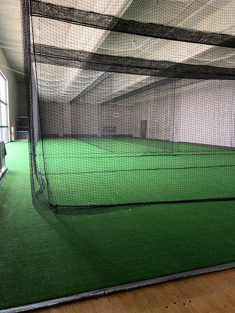 rit_baseball's tweet photo. Big additions being made this offseason. The aux just went from a couple hitting stations (and pre-practice hoop sessions) to a turf field for BP, live sessions, and some TEAM D!! https://t.co/Ve7q2TP6IN