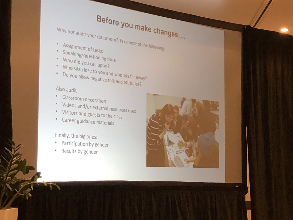 MarcHattam's tweet photo. Listening to @lisaharveysmith talking at #stemed2019 about #girlsinstem is inspiring but disheartening to hear how much bias exist. #TimeForChange Is there bias in your classroom? https://t.co/BGw1fmJ1ae