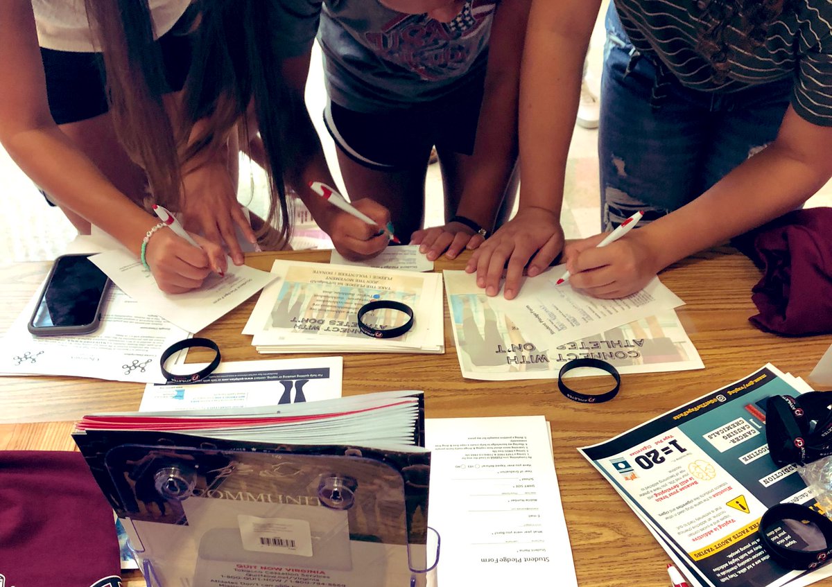 Our first live event had over 200 student athletes #jointhemovement and #takethepledge of abstinence from Vaping, Tobacco and Drug use. THANK YOU <a href="/MV_Wildcats/">Mountain View High</a> &amp; <a href="/brooke_point/">Brooke Point High School</a> FOR YOUR SUPPORT! <a href="/SCPSchools/">Stafford Schools</a>