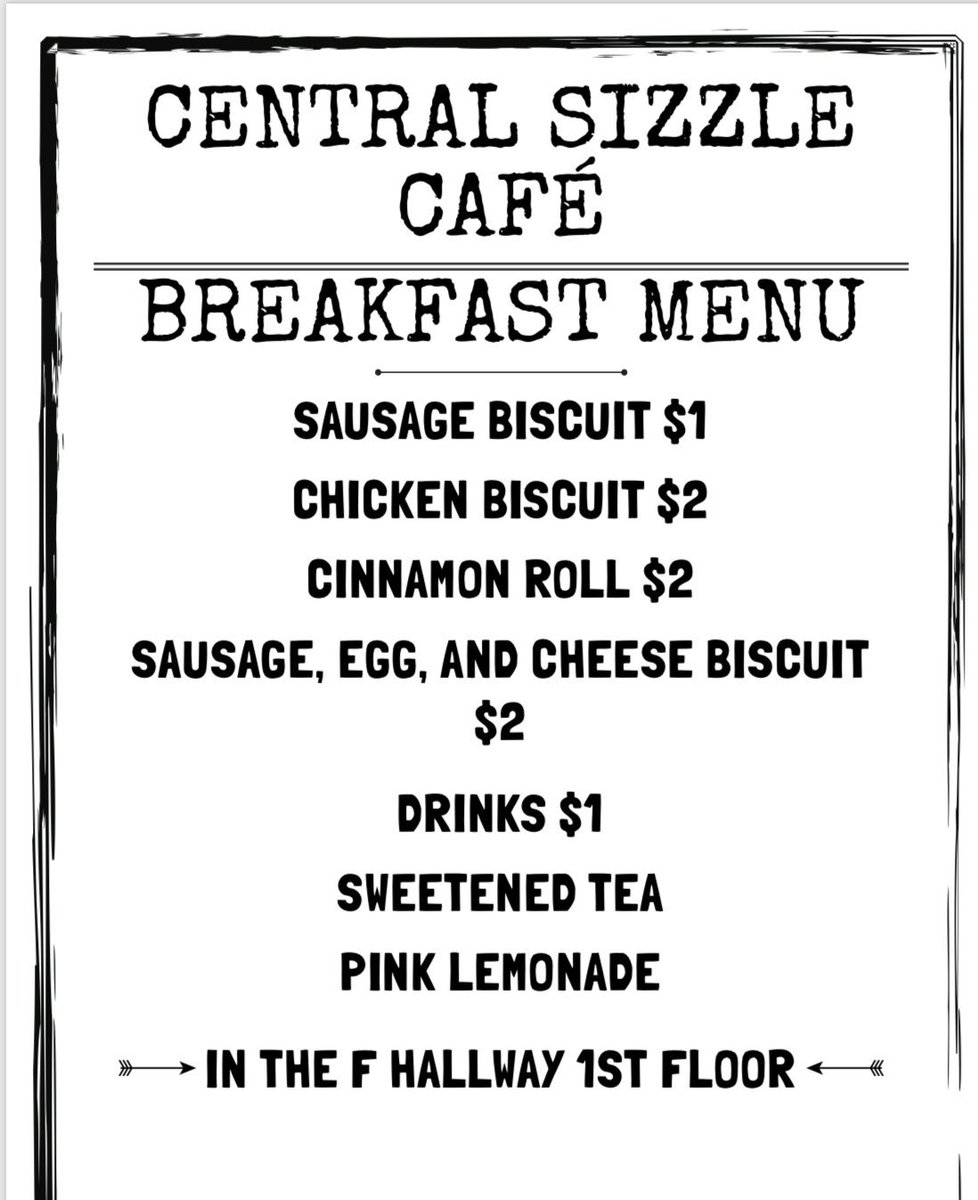 WCcentralsizzle's tweet photo. Breakfast starts Monday. Retweet to help us out. https://t.co/giPwvBmJhV
