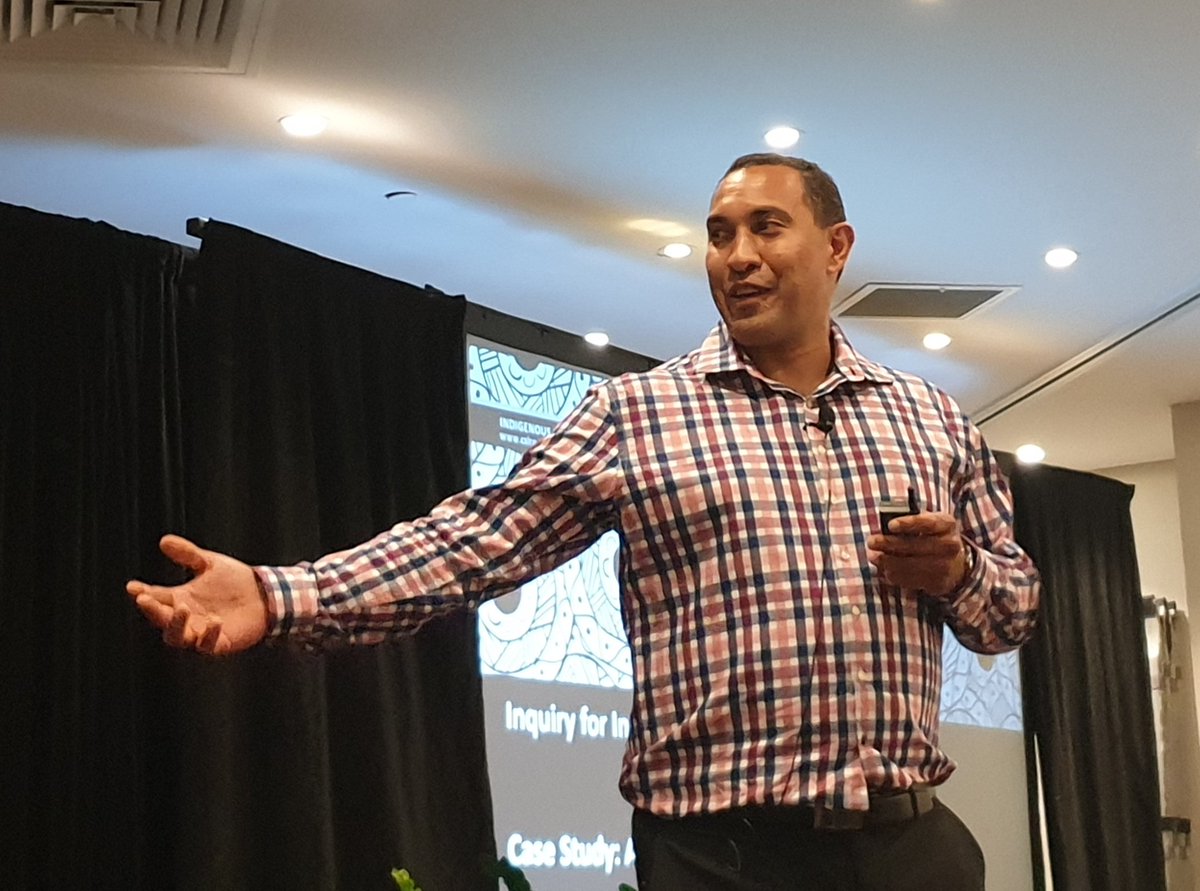 claireseldon_ed's tweet photo. Listening to Torres Webb from @CSIROnews and Evelyn Allard from Yarrabah school talking #deadly science. Acknowledging the scientific knowledge and understanding of our #FirstNations people in #STEM. #stemed2019 check out the #Indigenous Education units @ https://t.co/yPonFjxwSf https://t.co/FBiaV2tsY4