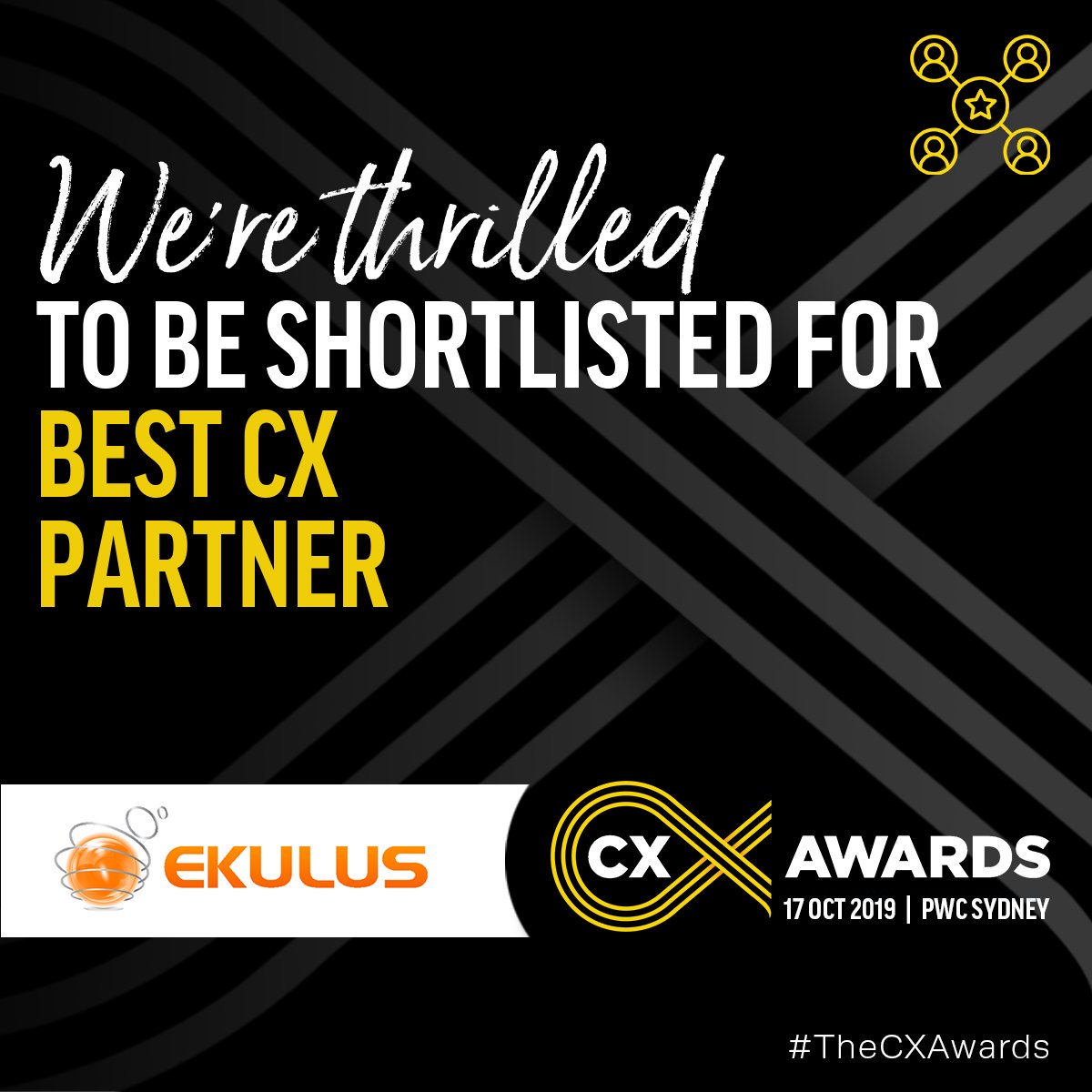 EkulusPtyLtd's tweet photo. 🙌 We are pleased to announce that #Ekulus has been shortlisted for the Best #CX #Partner Award. Congratulations to our team! #TheCXAwards @AshtonMediaOZ 

Check it out ➡https://t.co/z64BBjFYaH https://t.co/kUXNtbYzeT
