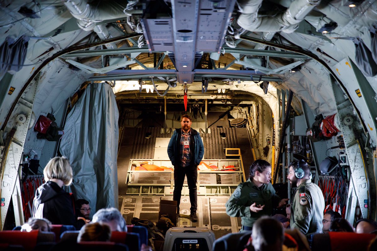ReporterTeresa's tweet image. While this is mostly a fantastic shot of @SKPhotography, I just want to point out that over there in the bottom left is me, writing a story on a Hercules aircraft as we were flying over the Arctic #wirelife #fileearlyfileoften