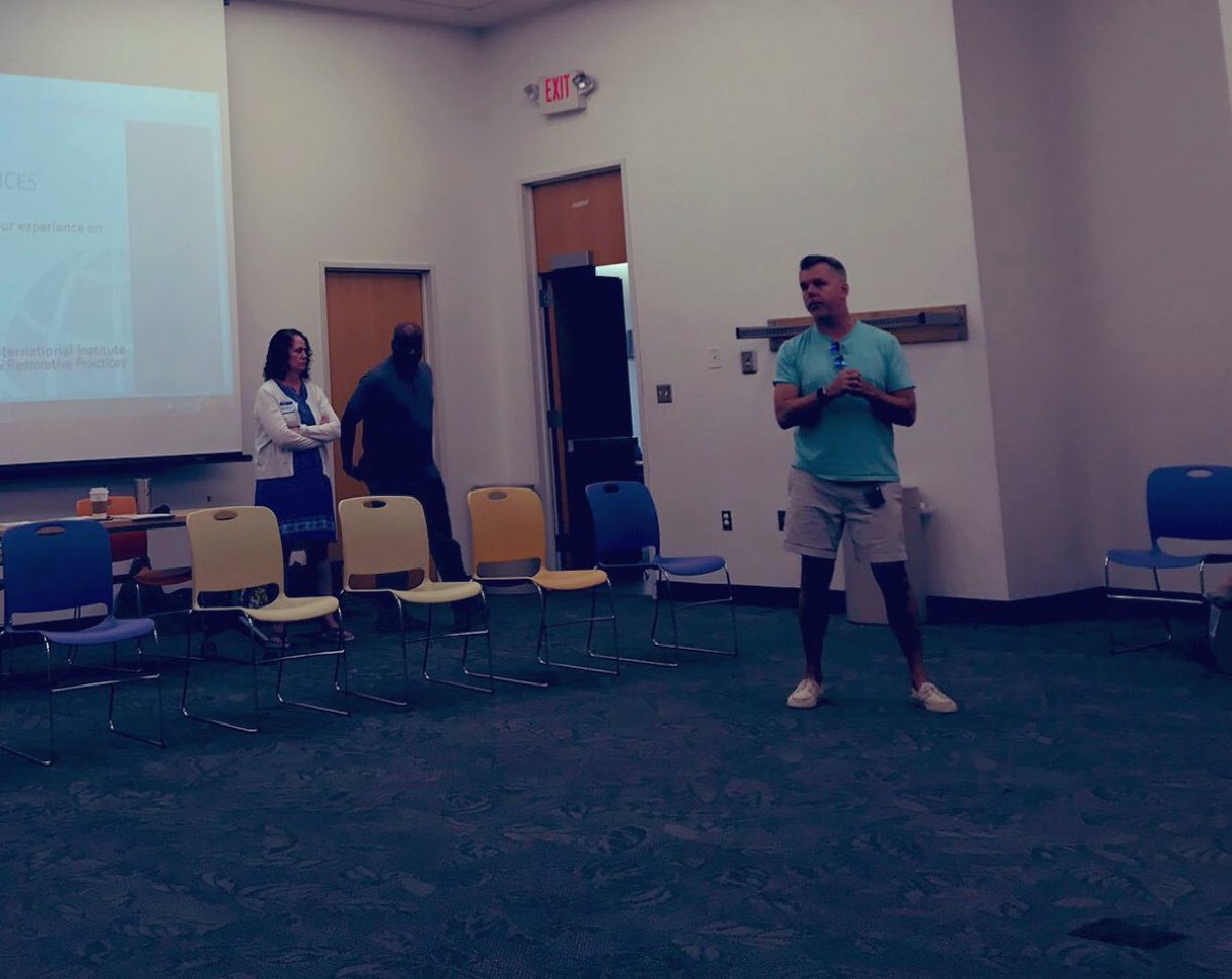 Restorative Language &amp; Circles PD led by our certified trainers, Keith Robinson &amp; Jennifer McLemore. Thank you <a href="/dolsonkad/">Kirk Dolson</a> for implementing the restorative continuum to create a safe &amp; supportive environment for your students and staff  <a href="/LCPSSocialWork/">LCPS Social Workers</a> <a href="/Park_View_HS/">PVHS</a> <a href="/LCPSOSS/">Office of Student Services</a>