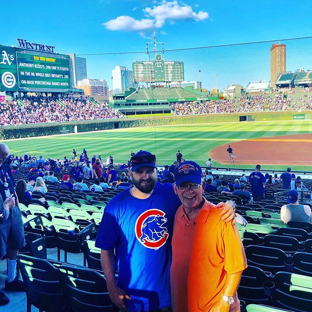 Kentrock's tweet photo. @cubs Finally made it to Wrigley. What a great venue. Go Cubs! https://t.co/j01HbU1Jrk https://t.co/1MaVtjOxDs