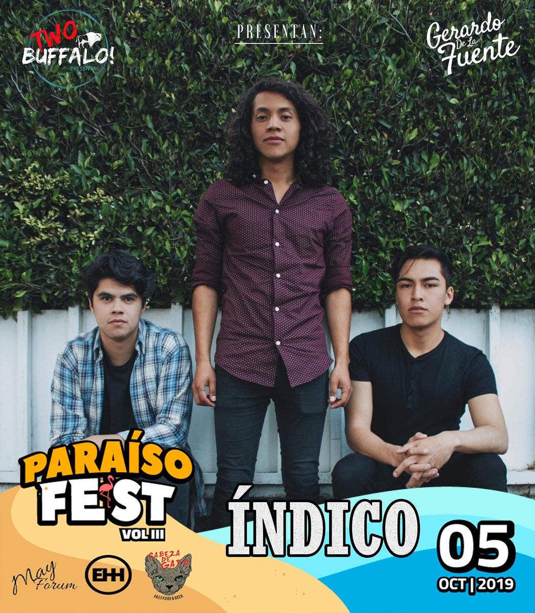 TwoBuffaloo's tweet photo. Nuestra primer banda invitada para el🏝️ #ParaísoFestVol3 🏝️ #Índico proyecto que ha logrado posicionarse en la escena local y ser una de las bandas favoritas del momento. #SaveTheDate https://t.co/NbmCe1DOMk