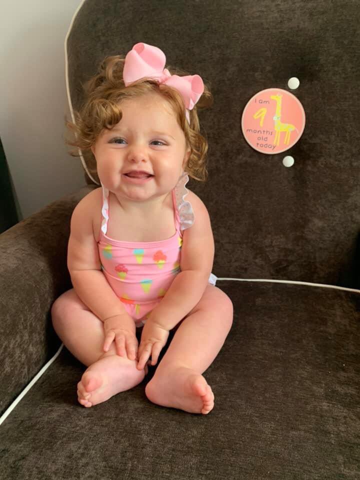 loritom61's tweet photo. Abby, our little bathing beauty, is 9 months old. 👙💖#howdidthathappen Plus, all of my little seafarers #gigix3 ☀️ https://t.co/TeIG32F1qt