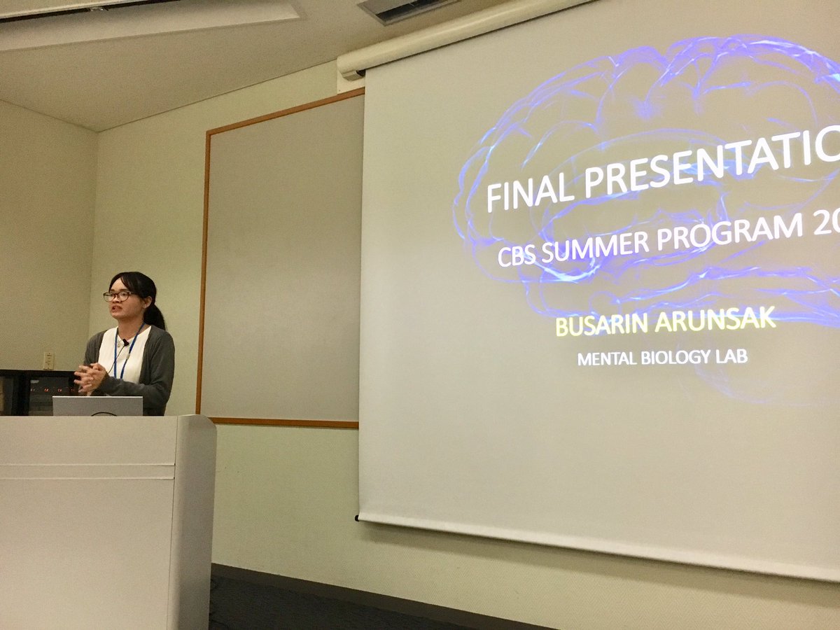 RIKEN_CBS's tweet photo. 1/3 Summer intern’s final presentations were fantastic. Topics ranged from various areas of neuroscience, and included pharmacological approaches to neurological disorders, optogenetic control of memory, virtual reality swimming environments for zebrafish... #neurotechCBS https://t.co/yUwi3RrzqV