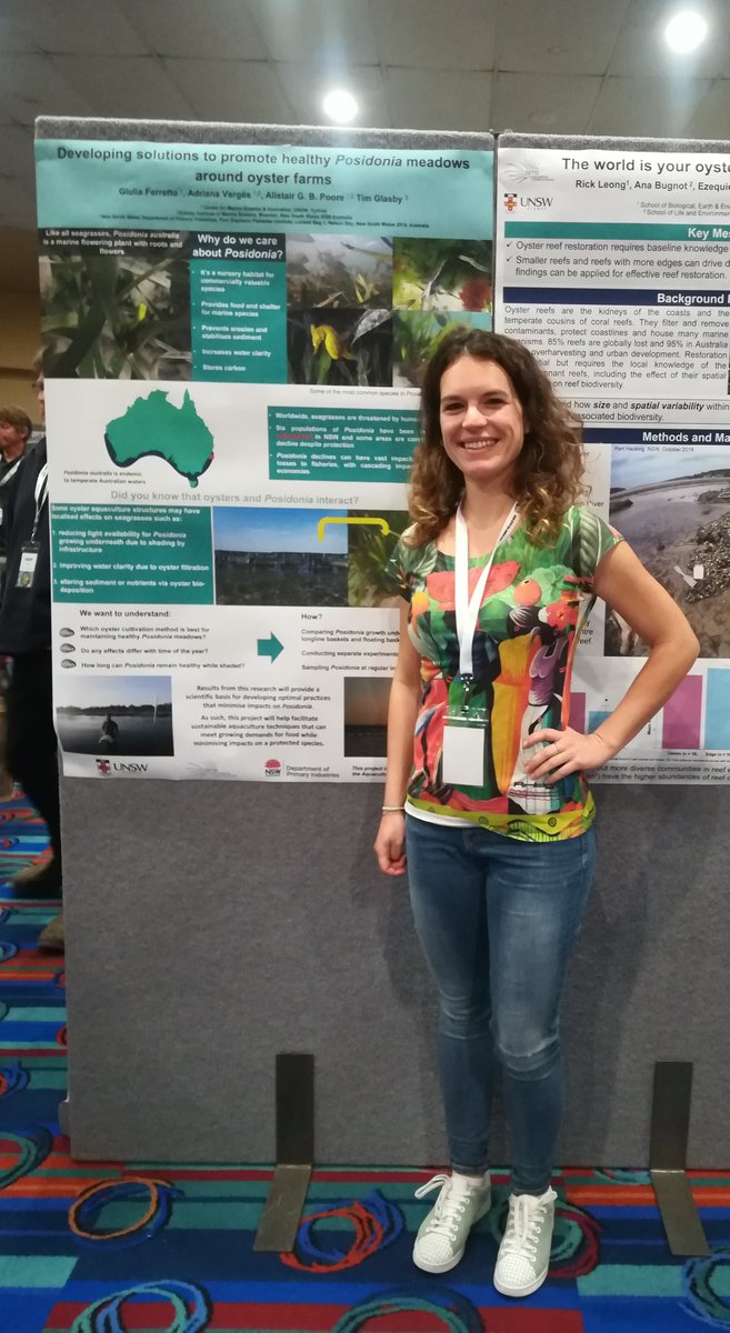 Presenting the plan of my research about interactions between #oysters and the #seagrass Posidonia at the oyster #Conference 2019 in Forster, NSW.