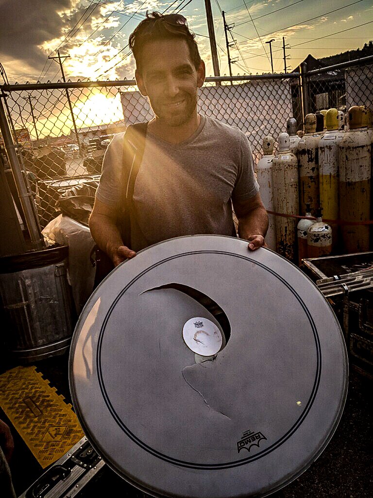 KellyKix's tweet photo. Uh oh!! Someone was a little aggressive with his kick drum tonight! #BoomBoomPow🥁💥
Repaired faster than a NASCAR pit-stop! #CHBinSTURGIS https://t.co/wxa5IBRf6u