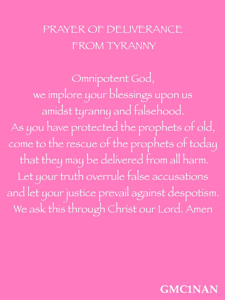 RevFr_1nan's tweet photo. Prayer of Deliverance from Tyranny #BishopAmbo #FatherSoc #BishopNes #Prophets https://t.co/Oh2Kh1zqDx