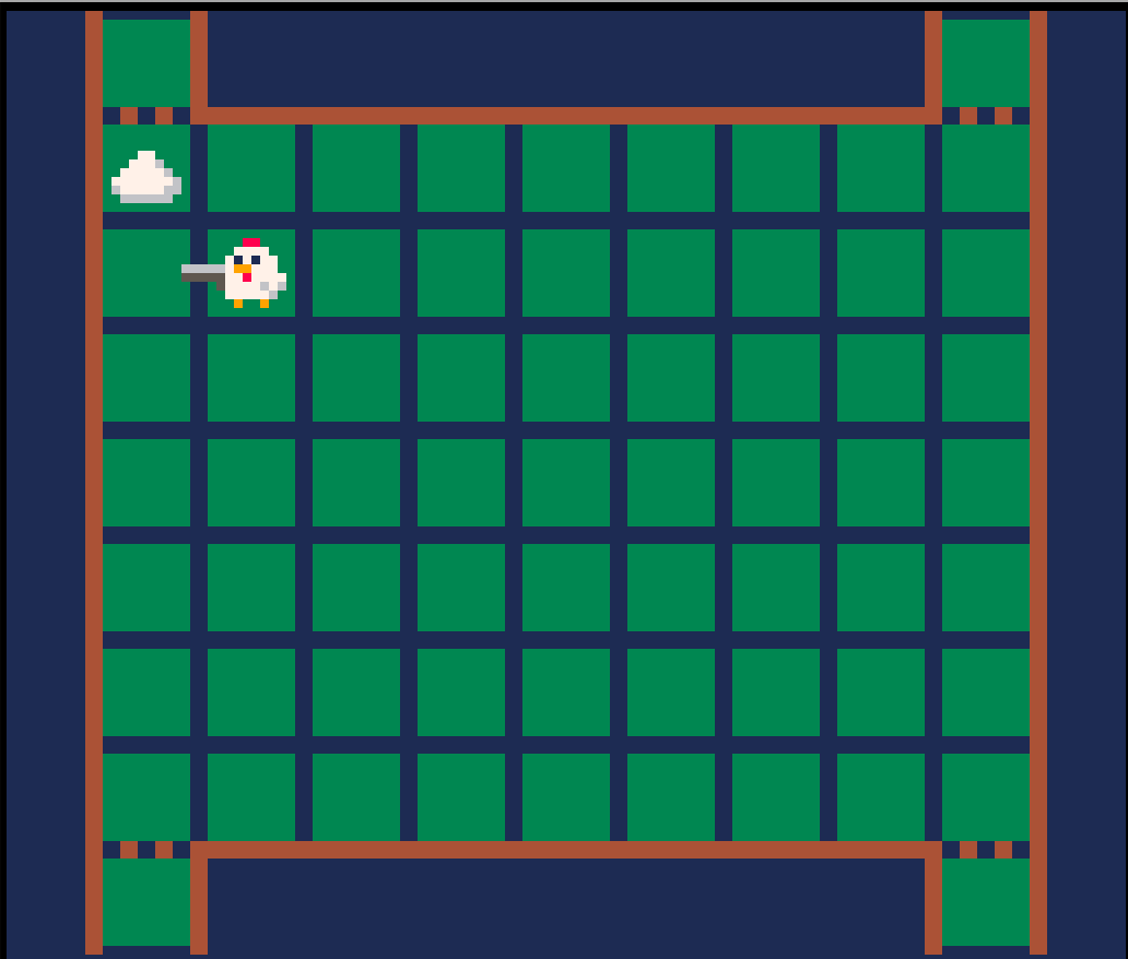 Amidos2006's tweet photo. Which one of the following looks better for my #GMTK game #ChickenGun? (Note: The brown walls and water will appear in the level as walls even if there are no borders) #pico8 #gamedev #indiedev #screenshot https://t.co/DOSPNdQlmI