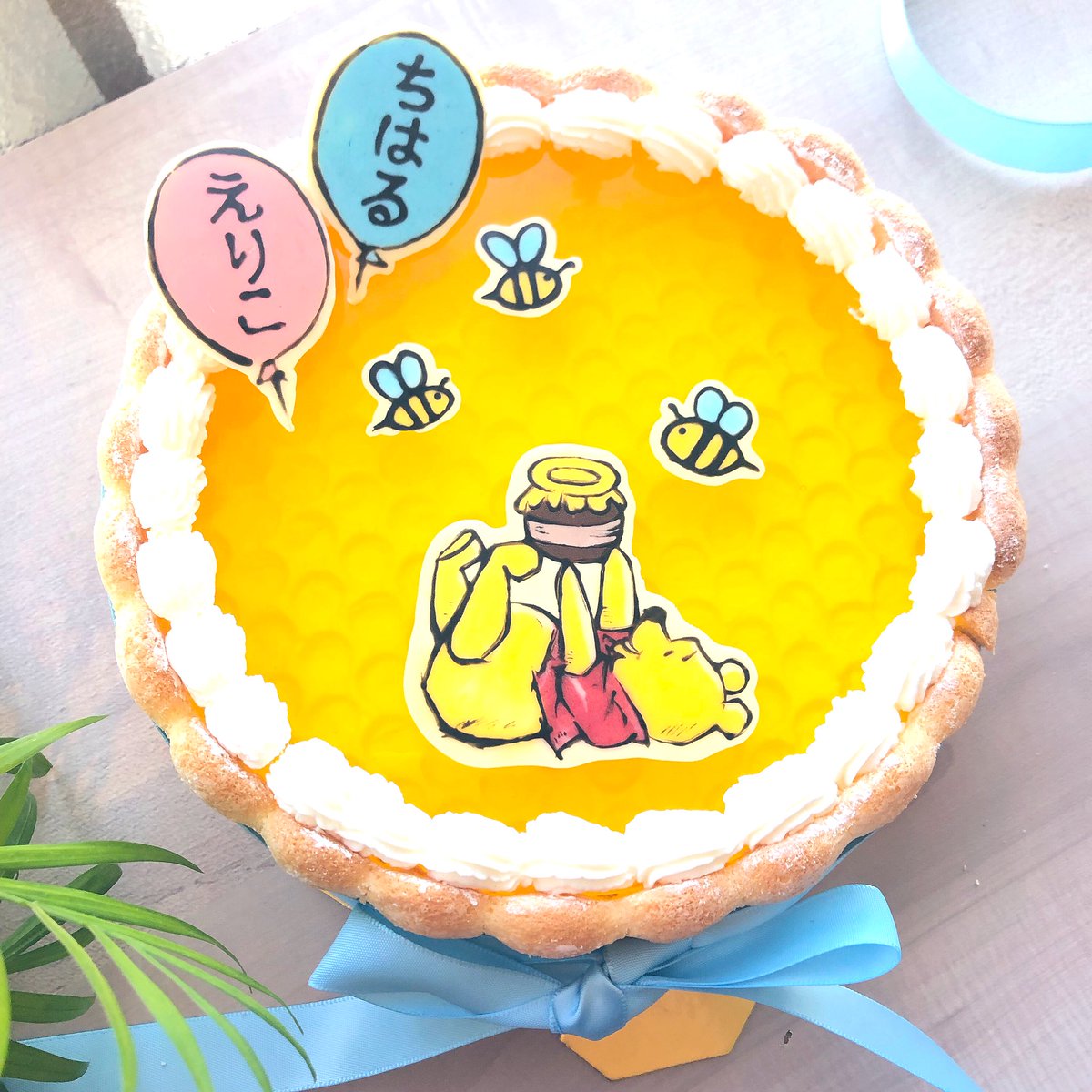 モロン على تويتر リクエストをもらったのでまたもや 蜂の巣ケーキ を作りました レモン増量 で爽やかです くまのプーさん プーさんケーキ 手作りケーキ レアチーズケーキ