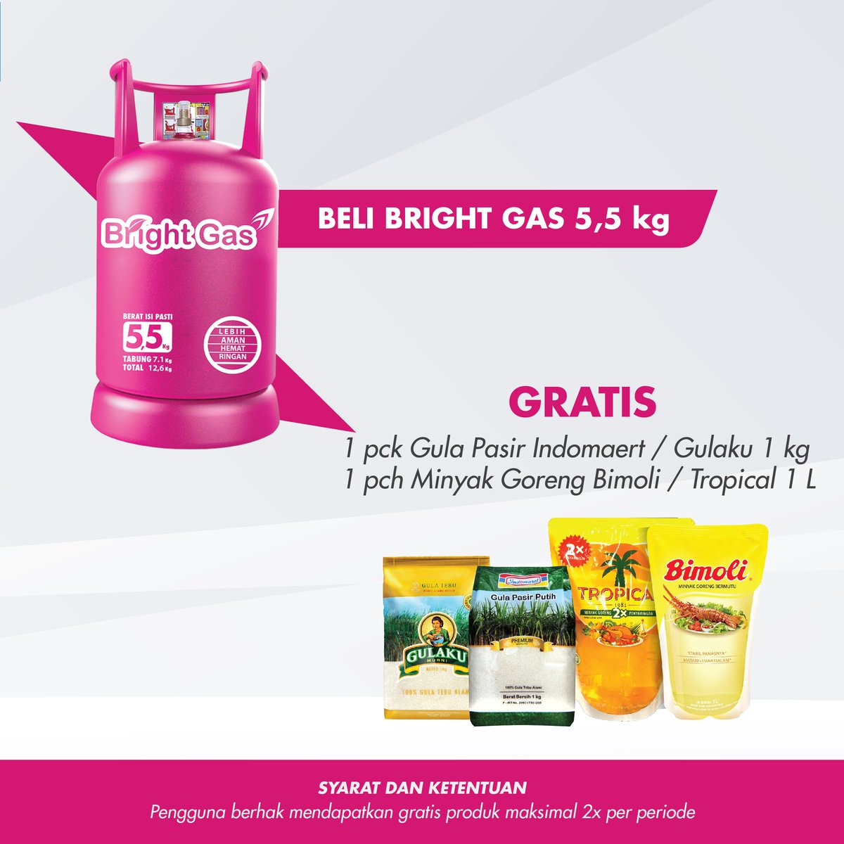 brightgas_LPG's tweet photo. Hai, Moms! Untuk menyambut hari Kemerdekaan RI ke-74, Bright Gas menawarkan promo dengan membeli Bright Gas di Indomaret menggunakan LINKAJA. Cek promonya disini yuk https://t.co/ajq6jH7ysA

#BrightGasBerkualitas #KelihatanCerdasnya #kelihatanMerdekanya #Pertamina135 #Call135 https://t.co/yHfhBPLWur