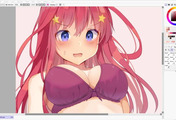 表情可愛く描けた気がする 