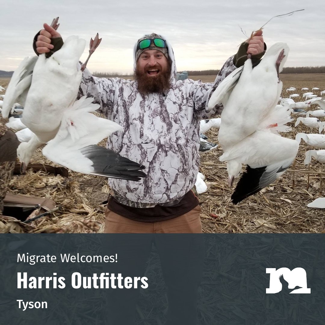 migrateHQ's tweet photo. Welcome Harris Outfitters! 
https://t.co/nnab2TcC1X

They are located in Northwest Missouri just miles from Squaw Creek National Wildlife Refuge which allows for  some of the best waterfowl opportunities you will find anywhere. Come check them out. #jointhemigration #first100 https://t.co/PKFpuY9eCN