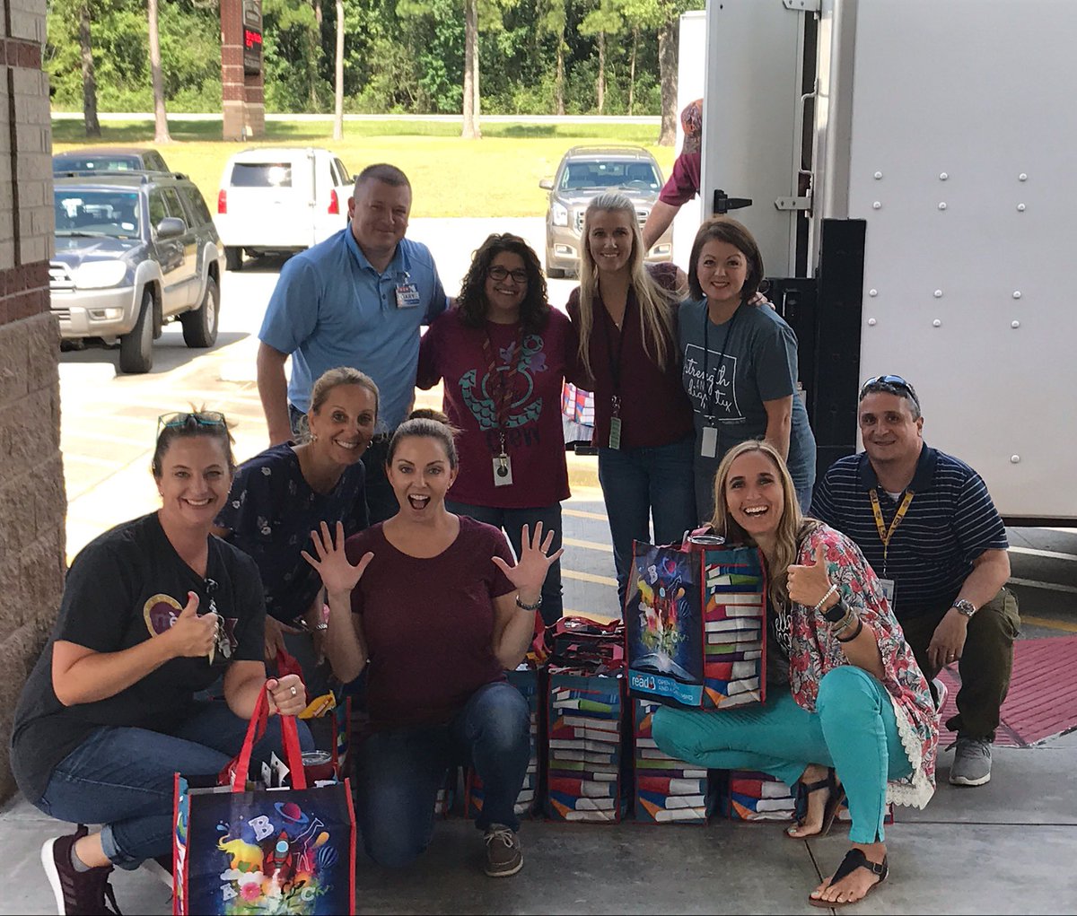NicholsSawmill's tweet photo. We can’t say THANK YOU enough, Gary Hefner, Kitty, and HEB!!! Wow!!! You’ve treated us like kings and queens!!! @HEB #wevegotstuff #readyforkids #NSEBold https://t.co/gcciyVfnZs