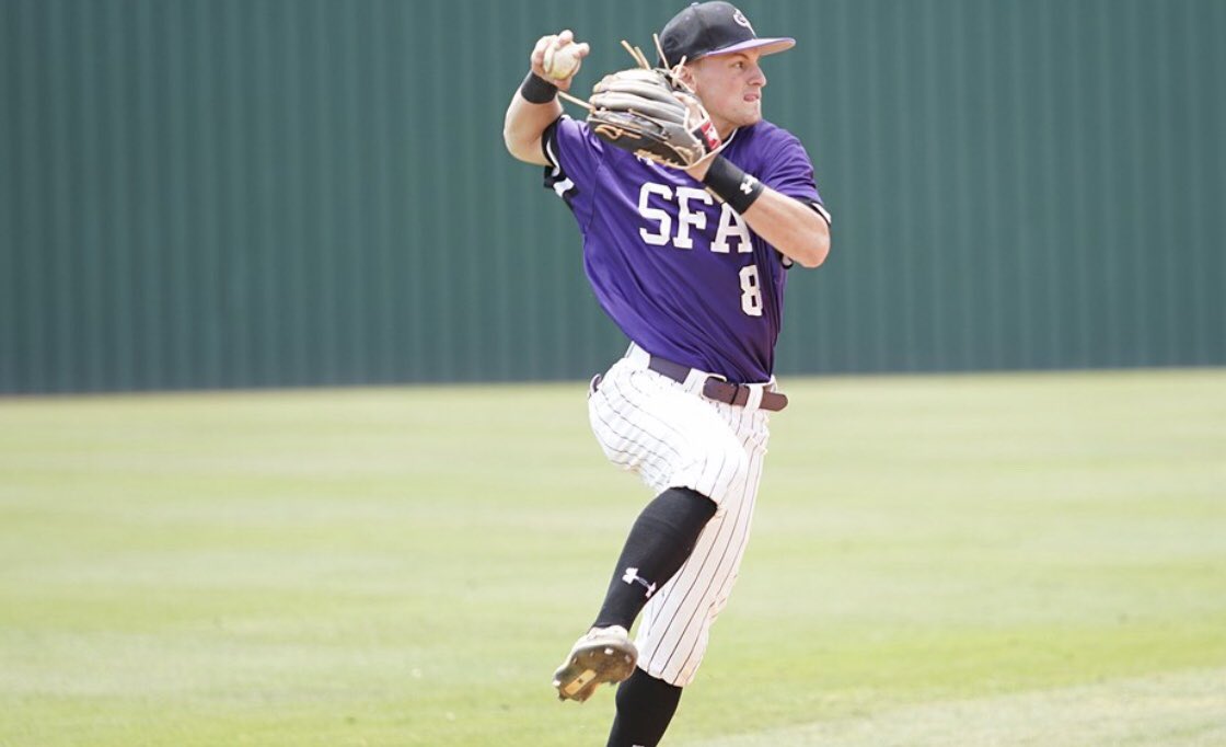 jacob2vange's tweet photo. Blessed to announce my commitment to SFA to continue my baseball & academic career ⛏ #Axem https://t.co/W6I32Fukxe