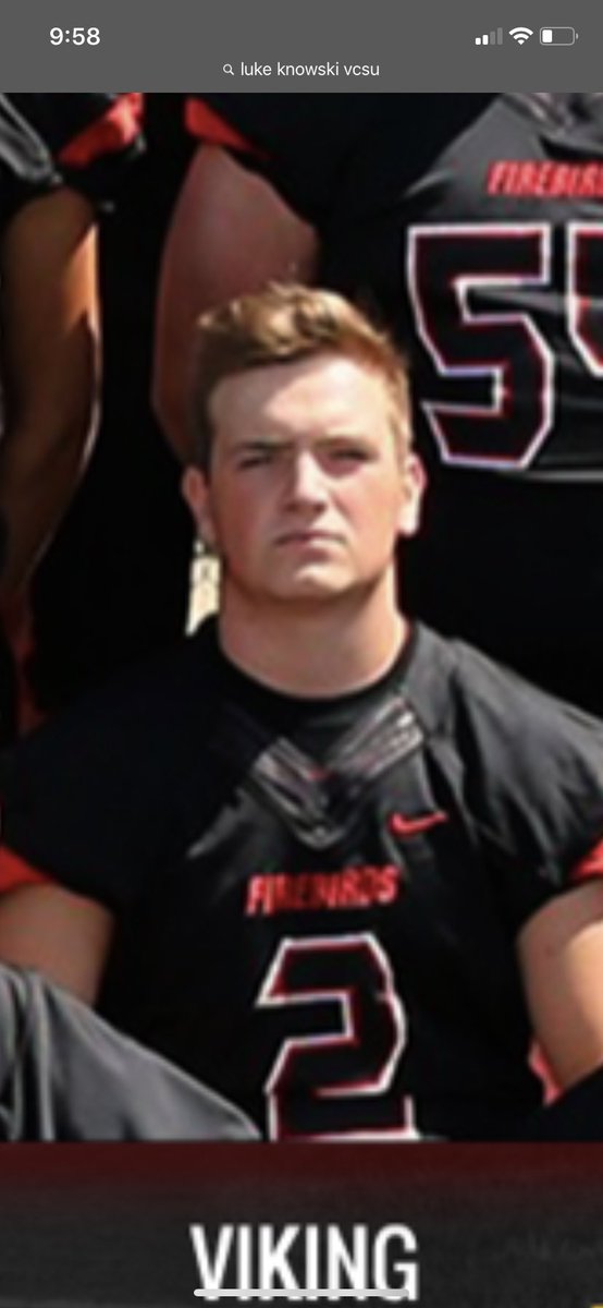 DLFirebirdFB's tweet photo. Good luck to Luke Knowski as he begins his career at VCSU! Go Vikings! https://t.co/sPJKzFTvXK