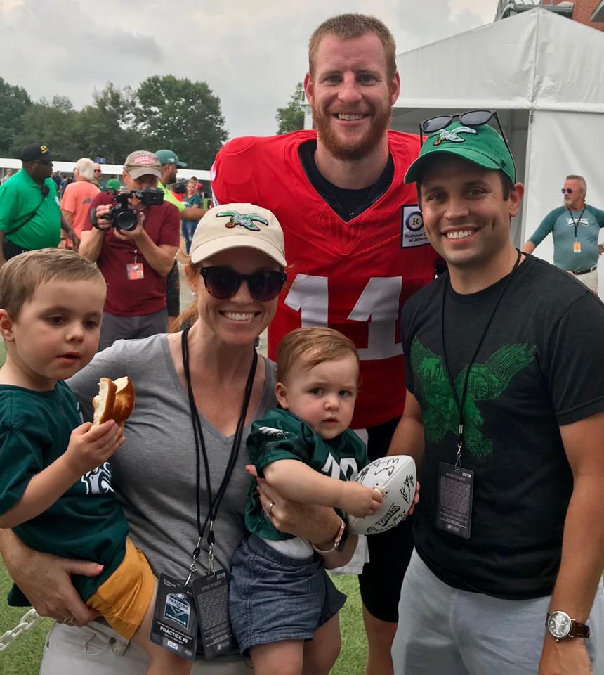 craftedaction's tweet photo. Thank you to the @Eagles and @ChildrensPhila for an unforgettable day at Training Camp and to @CoachDPederson and his wife Jeannie for chairing the 2019 CHOP Parkway Run. #parkwayrun #flyeaglesfly #teamsuperjack https://t.co/Dt5IVtBn4z