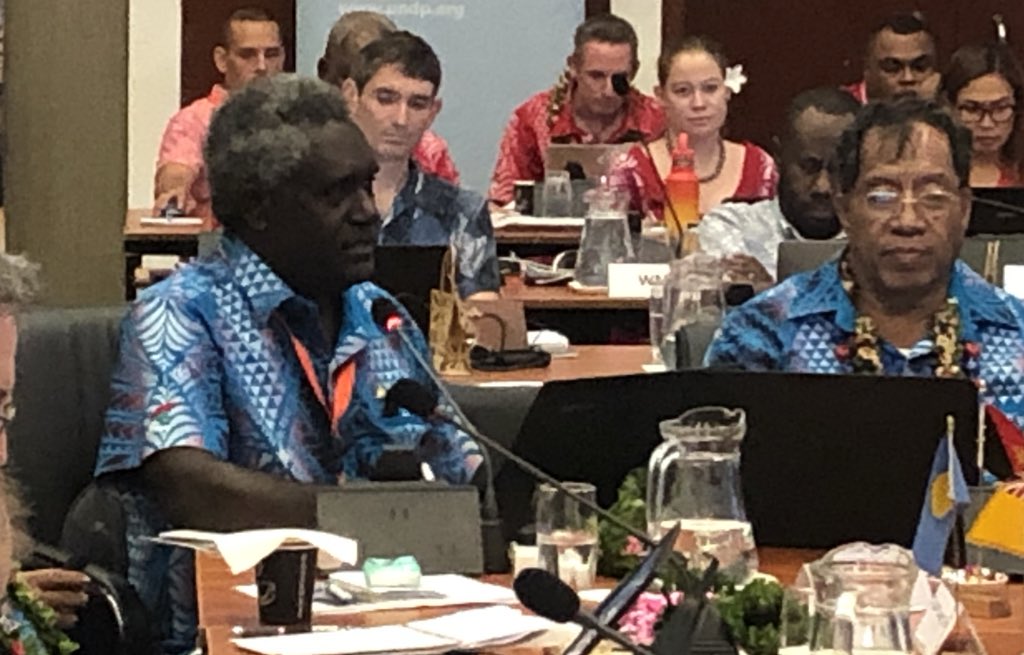 mollypowerstora's tweet photo. Samuel Maiha, Director PNG Met offers sincere thanks to @BOM_au and @dfat for their strong support in building met capacity, supporting products & infrastructure through programs like #COSPPac #PacificMet #PMC5 https://t.co/1IphdUV4Qw