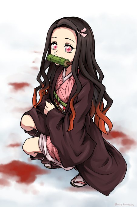 眼と太ももが綺麗で描きたかった鬼滅の刃の襧豆子 