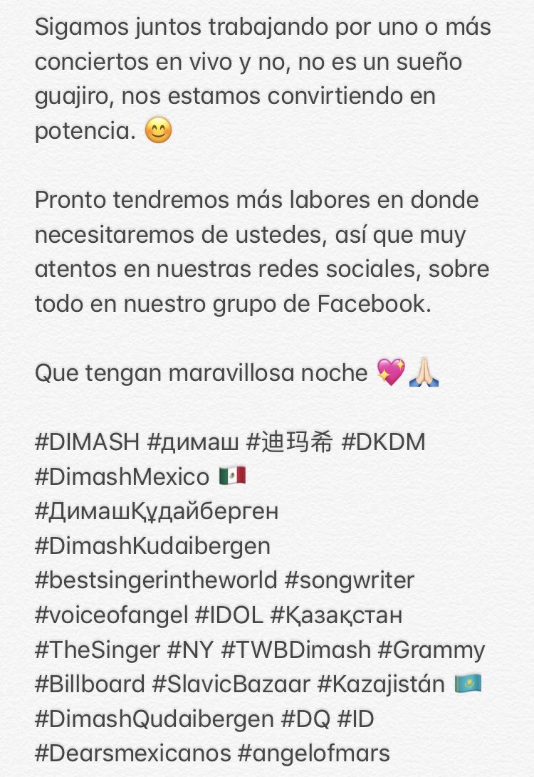 DimashMX's tweet photo. Que tengan maravillosa noche 💖🙏🏻

#DIMASH #димаш #迪玛希 #DKDM #DimashMexico #ДимашҚұдайберген #DimashKudaibergen  #bestsingerintheworld #songwriter #IDOL #TheSinger #NY #TWBDimash #Grammy #Billboard #SlavicBazaar #DimashQudaibergen #DQ #ID #Dearsmexicanos #angelofmars https://t.co/tEOtmiLTxb