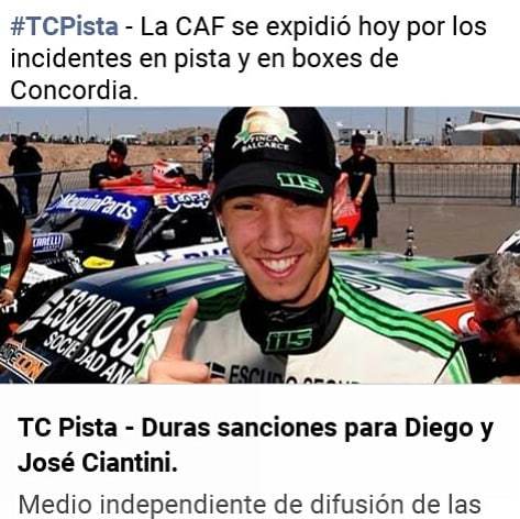 Danufernandezok's tweet photo. #TCP - Duras sanciones para Diego y José Ciantini. .
Ingresá en nuestra web y enterate de estas y otras noticias: https://t.co/FKI6U7XokS (enlace cliqueable en la historia de @fanactc)
.
#TurismoCarretera #ACTC #TCPista #Chevrolet #Ciantini #FanACTC #TCe… https://t.co/3dtfmcH1t4 https://t.co/gDjcdwaYSA