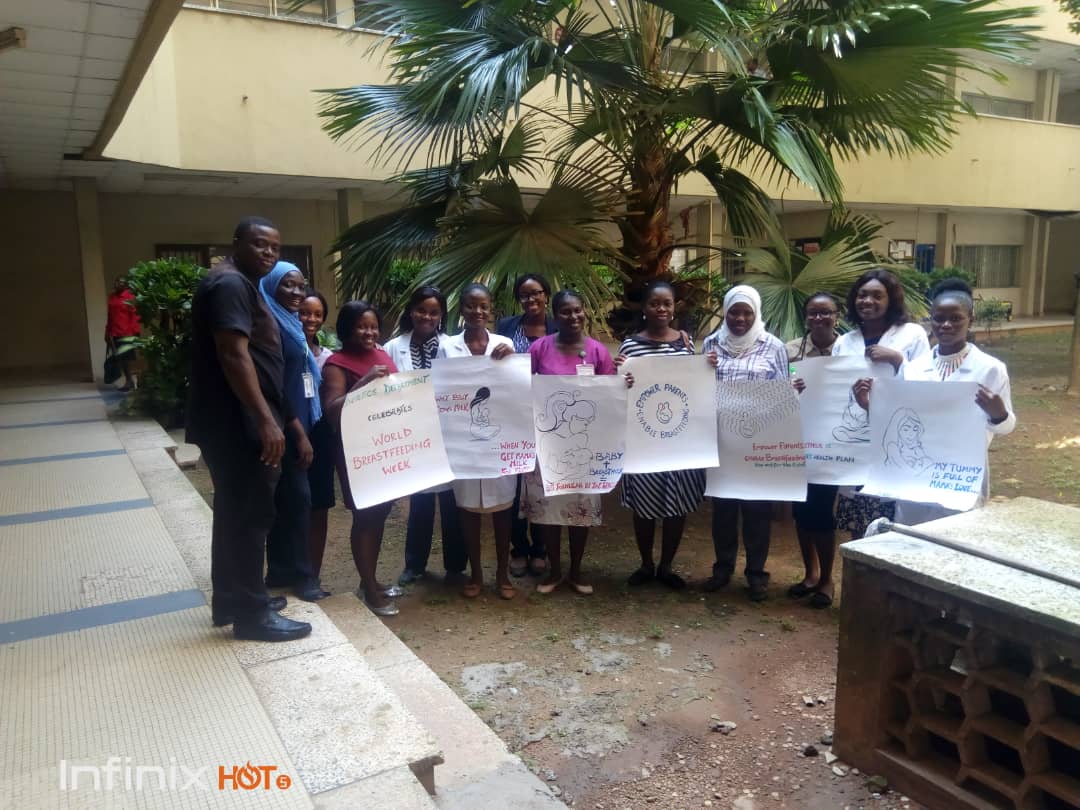 OyoCS_SUNN's tweet photo. @OyoCS_SUNN joined Dietetics Department, UCH to celebrate World Breastfeeding Day at Institute of Child Health, UCH, Ibadan

Fathers present were also encouraged to support their wives to exclusively breastfeed, and continue till age 2, with age-appropriate complementary feeding https://t.co/Yvp06Vajui