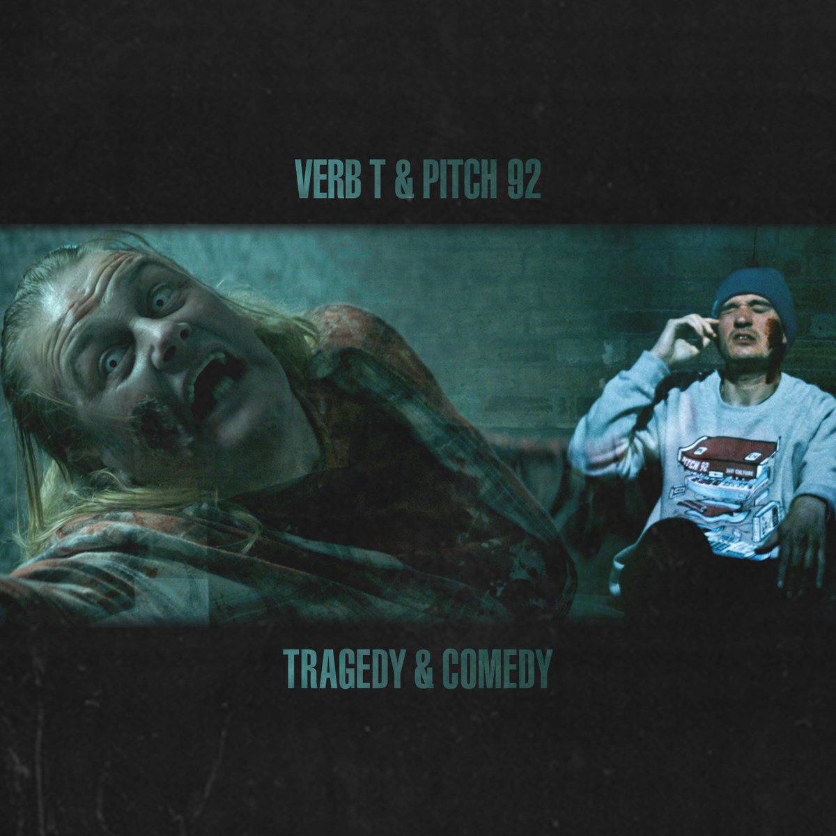 HighFocusUK's tweet photo. 🎭 New @realverbt &amp; @pitch_92 - 'Tragedy &amp; Comedy' drops tomorrow!  The second single from their forth coming album 'A Question Of Time' dropping 30th August. Pre order https://t.co/Z52Ueg4dwf 🎭 https://t.co/HeNTJUhin2