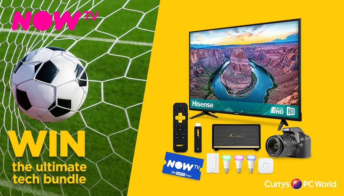 currys's tweet photo. Ready for a game changer?!👀

We’ve team up with @NOWTV for your chance to WIN the ultimate tech bundle to watch your favourite game!

All you have to do is, tell us what electronic appliance you’d trade-in on #DeadlineDay for a footballer of your choice. ⚽ https://t.co/wQ4S4D7WCO