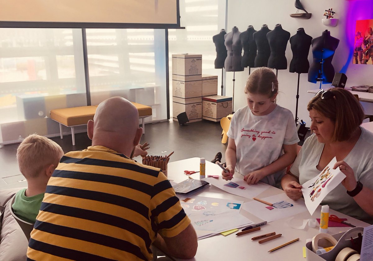 VADundee's tweet photo. 'Fantastic for bringing out the kidsโ imagination and giving them some insight into what goes into designing characters!'
Drop in to Studio DISRUPT! for fun, free play! ๐พ
#PlayBuildsChildren #designplaydisrupt https://t.co/jIKyUjD5mW