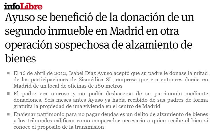 PODEMOS's tweet photo. Esta es la regeneración del PP. 

Por mucho que se desvincule de Aguirre y Cifuentes, Ayuso sigue el mismo "modus operandi". https://t.co/uYGylWbjz7