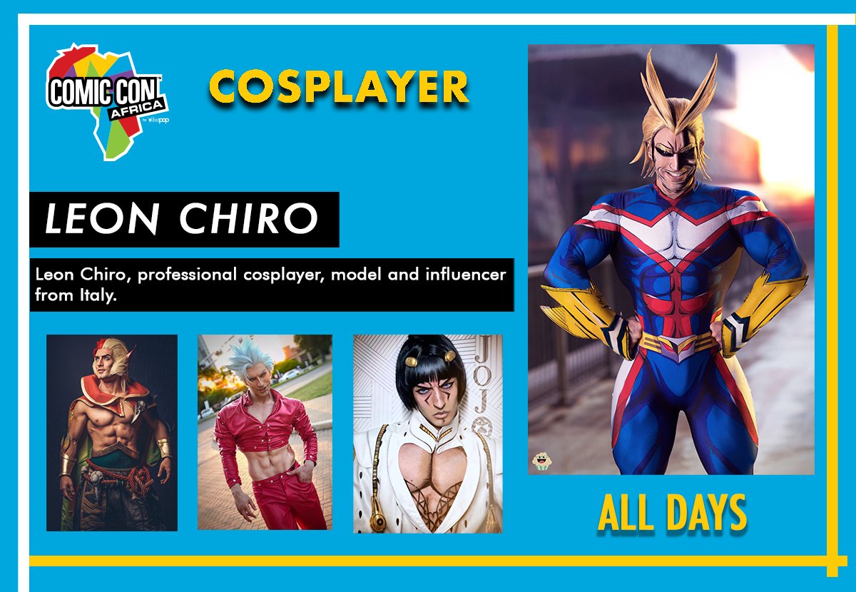 GES_SA's tweet photo. Leon Chiro is coming to Comic Con Africa! - https://t.co/oXb7GqW8PU - #ComicCon #Cosplay_Corner #Cosplay_Events #News_Chatter #ComicConAfrica @Leon_Chiro https://t.co/gpkOaufKCv
