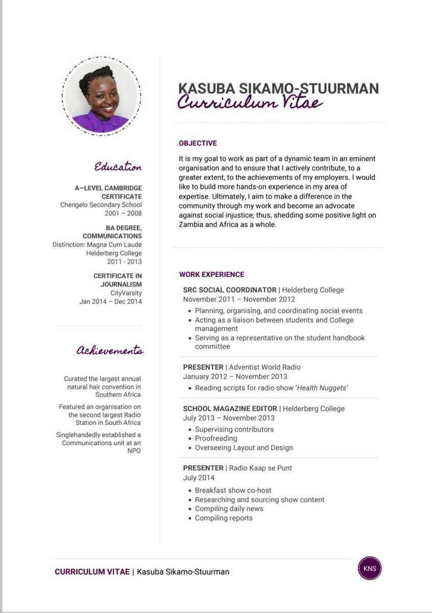 kasubasikamo_'s tweet photo. 1/2 Hi #ZedTwitter I know lots of you on here are helpful so I'm shooting my shot. This is my CV. Please help me RT it. My employer could be on your TL. https://t.co/zryu8o3O6x