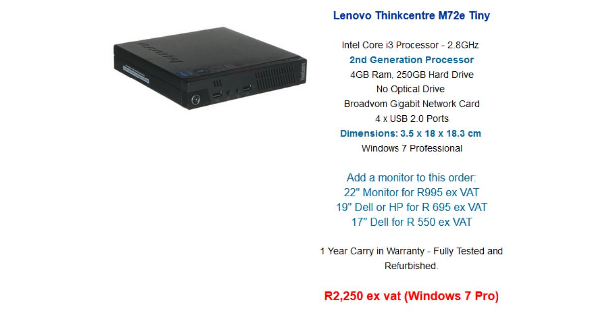 ppsafrica's tweet image. It's Desktop Madness this month at PPS Africa with unbelievable discounts on various desktop computers!

Get these specials and more by contacting us on 021-201-1330 or sales@ppsafrica.co.za before stock runs out! #dell #lenovo #computerspecials #SouthAfrica