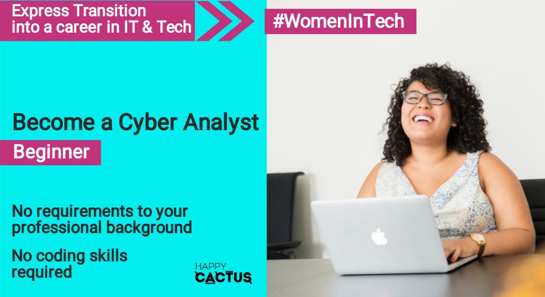 HappyCactusTech's tweet photo. Any brave women willing to enter Cyber Security field out there?! 💪👩‍🦰 The #CyberSecurity field is full of job opportunities including entry-level #CyberAnalyst! 
Hurry up! This summer 70% off for the course!
https://t.co/2CLfPSDPiK
#womeninstem #womenintech https://t.co/MUfwNJSduB