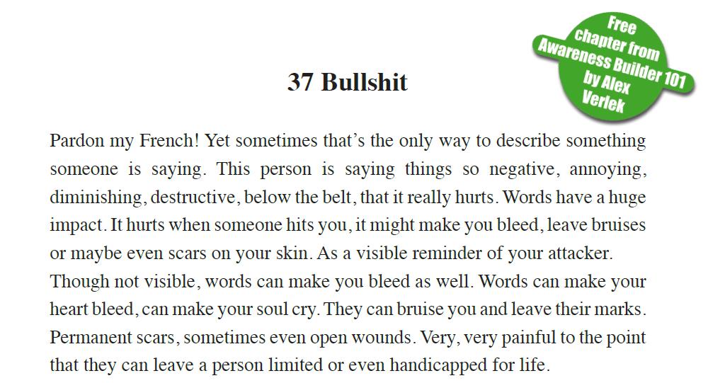 101_builder's tweet image. To give you a feel for Awareness Builder 101, please enjoy this free chapter. To order the book
please click on amzn.to/2JUemPq for The Netherlands &amp;amp; Belgium on bit.ly/2YbpyMV
#freechapter #book 
Comment below "YES" to get your free chapter pdf.
